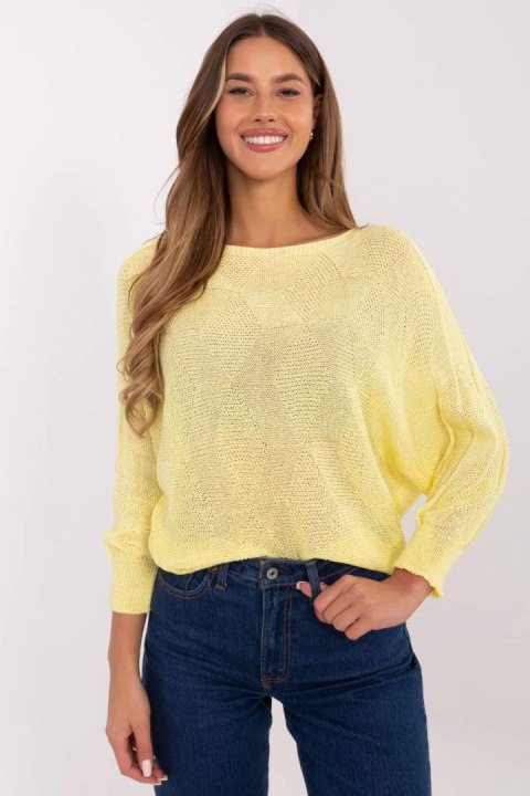 Sweter Damski Model MI-SW-2504.69 Yellow - Italy Moda Sweter Damski Model MI-SW-2504.69 Yellow - Italy Moda