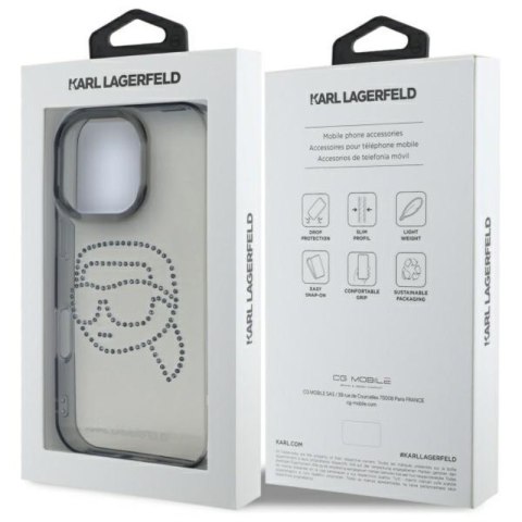 Karl Lagerfeld IML Rhinestones Karl Head - Etui do iPhone 16 Pro Max (czarny) Karl Lagerfeld Karl Lagerfeld IML Rhinestones Karl Head - Etui do iPhone 16 Pro Max (czarny) Karl Lagerfeld