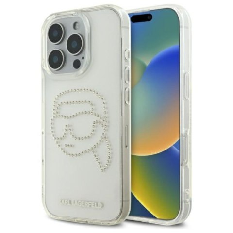 Karl Lagerfeld IML Rhinestones Karl Head - Etui do iPhone 16 Pro Max (przezroczysty) Karl Lagerfeld Karl Lagerfeld IML Rhinestones Karl Head - Etui do iPhone 16 Pro Max (przezroczysty) Karl Lagerfeld