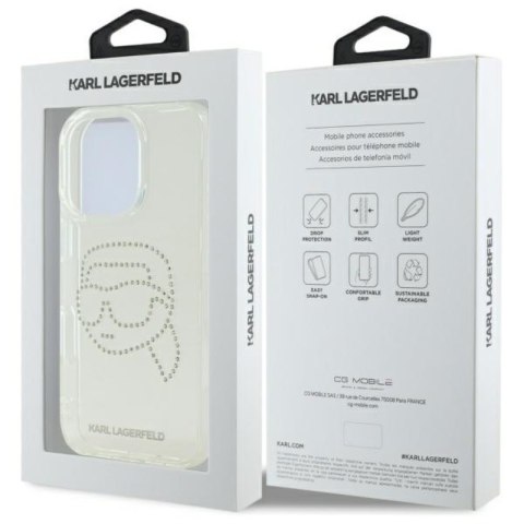 Karl Lagerfeld IML Rhinestones Karl Head - Etui do iPhone 16 Pro Max (przezroczysty) Karl Lagerfeld Karl Lagerfeld IML Rhinestones Karl Head - Etui do iPhone 16 Pro Max (przezroczysty) Karl Lagerfeld
