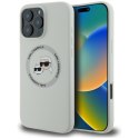 Karl Lagerfeld Silicone Double Heads And Circle MagSafe - Etui do iPhone 16 Pro Max (beżowy) Karl Lagerfeld