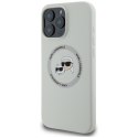 Karl Lagerfeld Silicone Double Heads And Circle MagSafe - Etui do iPhone 16 Pro Max (beżowy) Karl Lagerfeld
