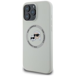 Karl Lagerfeld Silicone Double Heads And Circle MagSafe - Etui do iPhone 16 Pro Max (beżowy) Karl Lagerfeld