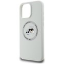 Karl Lagerfeld Silicone Double Heads And Circle MagSafe - Etui do iPhone 16 Pro Max (beżowy) Karl Lagerfeld