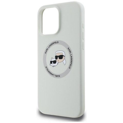 Karl Lagerfeld Silicone Double Heads And Circle MagSafe - Etui do iPhone 16 Pro Max (beżowy) Karl Lagerfeld Karl Lagerfeld Silicone Double Heads And Circle MagSafe - Etui do iPhone 16 Pro Max (beżowy) Karl Lagerfeld