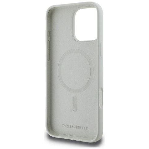 Karl Lagerfeld Silicone Double Heads And Circle MagSafe - Etui do iPhone 16 Pro Max (beżowy) Karl Lagerfeld Karl Lagerfeld Silicone Double Heads And Circle MagSafe - Etui do iPhone 16 Pro Max (beżowy) Karl Lagerfeld