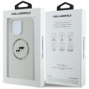 Karl Lagerfeld Silicone Double Heads And Circle MagSafe - Etui do iPhone 16 Pro Max (beżowy) Karl Lagerfeld
