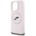 Karl Lagerfeld Silicone Double Heads And Circle MagSafe - Etui do iPhone 16 Pro Max (różowy) Karl Lagerfeld