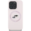 Karl Lagerfeld Silicone Double Heads And Circle MagSafe - Etui do iPhone 16 Pro (różowy) Karl Lagerfeld