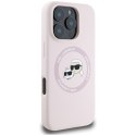Karl Lagerfeld Silicone Double Heads And Circle MagSafe - Etui do iPhone 16 Pro (różowy) Karl Lagerfeld