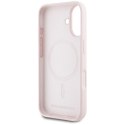 Karl Lagerfeld Silicone Double Heads And Circle MagSafe - Etui do iPhone 16 (różowy) Karl Lagerfeld