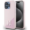 Karl Lagerfeld Silicone Shadow Metal Initial MagSafe - Etui do iPhone 15 Pro (różowy) Karl Lagerfeld