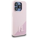 Karl Lagerfeld Silicone Shadow Metal Initial MagSafe - Etui do iPhone 15 Pro (różowy) Karl Lagerfeld