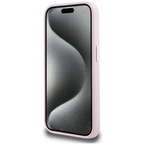 Karl Lagerfeld Silicone Shadow Metal Initial MagSafe - Etui do iPhone 15 Pro (różowy) Karl Lagerfeld Karl Lagerfeld Silicone Shadow Metal Initial MagSafe - Etui do iPhone 15 Pro (różowy) Karl Lagerfeld