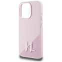 Karl Lagerfeld Silicone Shadow Metal Initial MagSafe - Etui do iPhone 15 Pro (różowy) Karl Lagerfeld