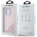 Karl Lagerfeld Silicone Shadow Metal Initial MagSafe - Etui do iPhone 15 Pro (różowy) Karl Lagerfeld