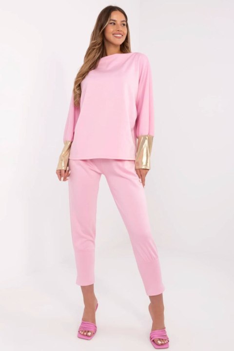 Spodnie Komplet Model DHJ-KMPL-9311.97 Light Pink - Italy Moda Spodnie Komplet Model DHJ-KMPL-9311.97 Light Pink - Italy Moda