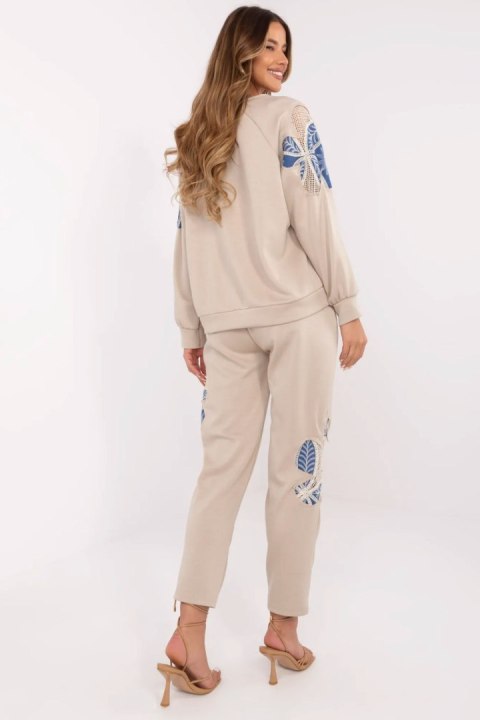 Spodnie Komplet Model MI-KMPL-271678.28 Dark Beige - Italy Moda Spodnie Komplet Model MI-KMPL-271678.28 Dark Beige - Italy Moda