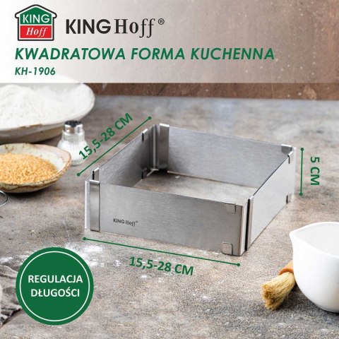 FORMA REGULOWANA RANT DO CIAST TORTÓW KINGHOFF KH-1906 KWADRATOWA KINGHOFF FORMA REGULOWANA RANT DO CIAST TORTÓW KINGHOFF KH-1906 KWADRATOWA KINGHOFF