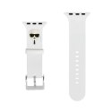 Karl Lagerfeld Silicone Karl Head - Pasek do Apple Watch 38/40/41 mm (biały) Karl Lagerfeld