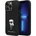 Karl Lagerfeld nakładka do iPhone 14 Pro Max 6,7" KLHCP14XSMHKNPK czarna HC Silicone Ikonik Metal Pin CG Mobile SAS