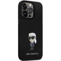 Karl Lagerfeld nakładka do iPhone 14 Pro Max 6,7" KLHCP14XSMHKNPK czarna HC Silicone Ikonik Metal Pin CG Mobile SAS