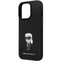 Karl Lagerfeld nakładka do iPhone 14 Pro Max 6,7" KLHCP14XSMHKNPK czarna HC Silicone Ikonik Metal Pin CG Mobile SAS