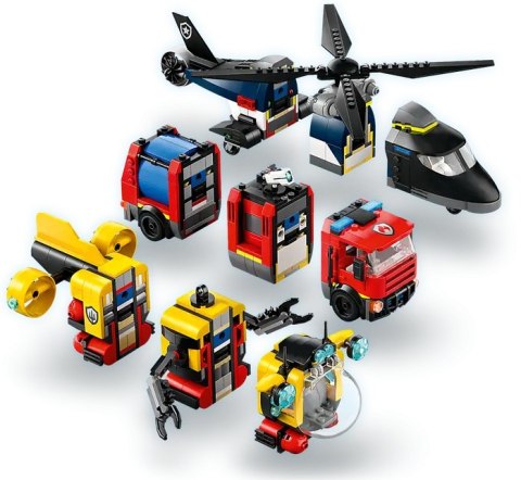 60462 - LEGO City - Zestaw z helikopterem, wozem strażackim i łodzią podwodną LEGO 60462 - LEGO City - Zestaw z helikopterem, wozem strażackim i łodzią podwodną LEGO