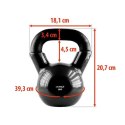 KNV08 BLACK KETTLEBELL ŻELIWNY POKRYTY WINYLEM HMS HMS