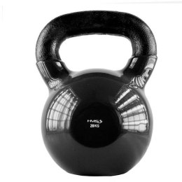 KNV28 BLACK KETTLEBELL ŻELIWNY POKRYTY WINYLEM HMS HMS