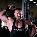 KNV28 BLACK KETTLEBELL ŻELIWNY POKRYTY WINYLEM HMS HMS