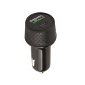 Setty ładowarka samochodowa PD USB + USB-C 45W LSM-01 czarna TelForceOne S.A.