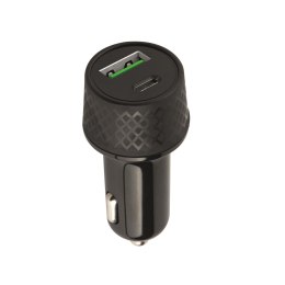 Setty ładowarka samochodowa PD USB + USB-C 45W LSM-01 czarna TelForceOne S.A.