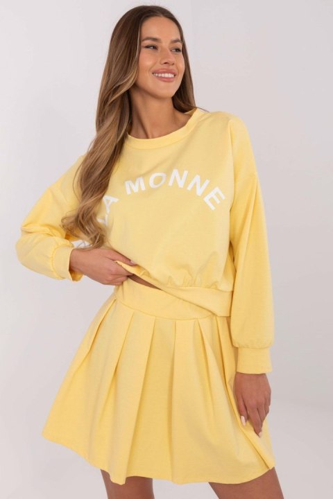 Spódnica Komplet Model MI-KMPL-M6158.92 Yellow - Italy Moda Spódnica Komplet Model MI-KMPL-M6158.92 Yellow - Italy Moda