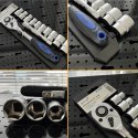 Zestaw narzędzi 12w1 grzechotka 1/2 nasadki 10-24 mm przedłużka 125 mm E-hurtownia