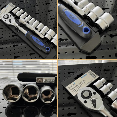 Zestaw narzędzi 12w1 grzechotka 1/2 nasadki 10-24 mm przedłużka 125 mm E-hurtownia Zestaw narzędzi 12w1 grzechotka 1/2 nasadki 10-24 mm przedłużka 125 mm E-hurtownia