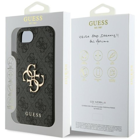Guess Nakładka HC 4G PU Big Logo do iPhone 16e Czarna CG Mobile SAS Guess Nakładka HC 4G PU Big Logo do iPhone 16e Czarna CG Mobile SAS