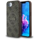 Guess Nakładka HC MagSafe PU 4G Ring Classic Logo do iPhone 16e Brązowa CG Mobile SAS