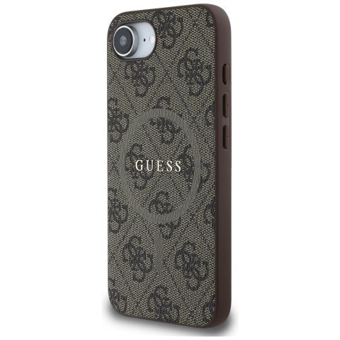Guess Nakładka HC MagSafe PU 4G Ring Classic Logo do iPhone 16e Brązowa CG Mobile SAS Guess Nakładka HC MagSafe PU 4G Ring Classic Logo do iPhone 16e Brązowa CG Mobile SAS