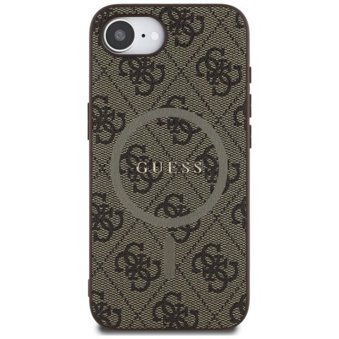 Guess Nakładka HC MagSafe PU 4G Ring Classic Logo do iPhone 16e Brązowa CG Mobile SAS Guess Nakładka HC MagSafe PU 4G Ring Classic Logo do iPhone 16e Brązowa CG Mobile SAS