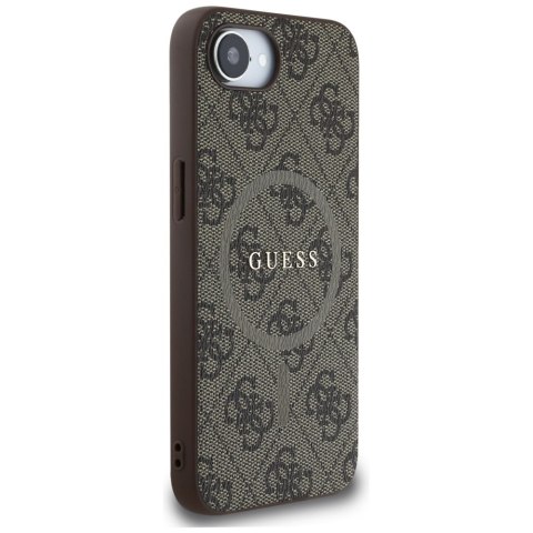 Guess Nakładka HC MagSafe PU 4G Ring Classic Logo do iPhone 16e Brązowa CG Mobile SAS Guess Nakładka HC MagSafe PU 4G Ring Classic Logo do iPhone 16e Brązowa CG Mobile SAS