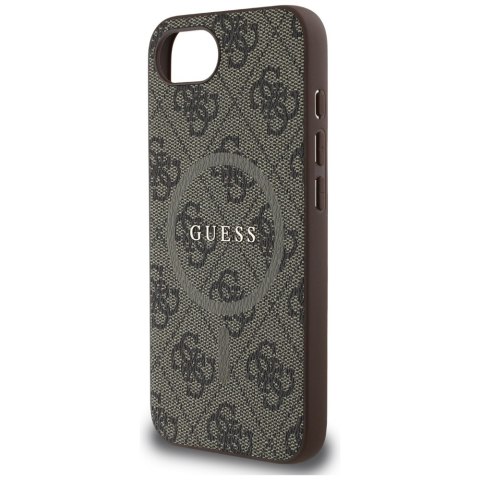 Guess Nakładka HC MagSafe PU 4G Ring Classic Logo do iPhone 16e Brązowa CG Mobile SAS Guess Nakładka HC MagSafe PU 4G Ring Classic Logo do iPhone 16e Brązowa CG Mobile SAS