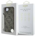 Guess Nakładka HC MagSafe PU 4G Ring Classic Logo do iPhone 16e Brązowa CG Mobile SAS