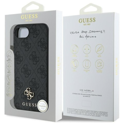 Guess Nakładka HC MagSafe PU 4G Small 4G and Classic do iPhone 16e Czarna CG Mobile SAS Guess Nakładka HC MagSafe PU 4G Small 4G and Classic do iPhone 16e Czarna CG Mobile SAS