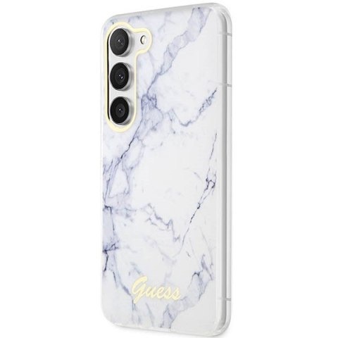 Guess nakładka do Samsung Galaxy S23 Ultra GUHCS23LPCUMAH biała HC PU/TPU Marble CG Mobile SAS Guess nakładka do Samsung Galaxy S23 Ultra GUHCS23LPCUMAH biała HC PU/TPU Marble CG Mobile SAS