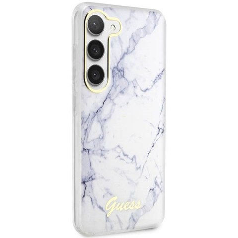 Guess nakładka do Samsung Galaxy S23 Ultra GUHCS23LPCUMAH biała HC PU/TPU Marble CG Mobile SAS Guess nakładka do Samsung Galaxy S23 Ultra GUHCS23LPCUMAH biała HC PU/TPU Marble CG Mobile SAS