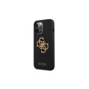 Guess nakładka do iPhone 13 Pro / 13 6,1" GUHCP13LLS4GGBK czarna hard case Silicone 4G Logo CG Mobile SAS