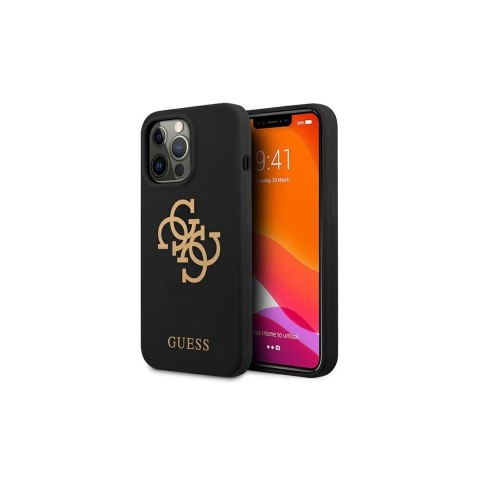 Guess nakładka do iPhone 13 Pro / 13 6,1" GUHCP13LLS4GGBK czarna hard case Silicone 4G Logo CG Mobile SAS Guess nakładka do iPhone 13 Pro / 13 6,1" GUHCP13LLS4GGBK czarna hard case Silicone 4G Logo CG Mobile SAS