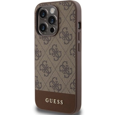 Guess nakładka do iPhone 15 Pro 6,1" GUHCP15LG4GLBR brązowa HC PC/TPU 4G PU BOTTOM STRIPE CG Mobile SAS Guess nakładka do iPhone 15 Pro 6,1" GUHCP15LG4GLBR brązowa HC PC/TPU 4G PU BOTTOM STRIPE CG Mobile SAS