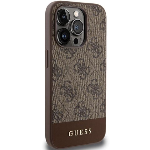 Guess nakładka do iPhone 15 Pro 6,1" GUHCP15LG4GLBR brązowa HC PC/TPU 4G PU BOTTOM STRIPE CG Mobile SAS Guess nakładka do iPhone 15 Pro 6,1" GUHCP15LG4GLBR brązowa HC PC/TPU 4G PU BOTTOM STRIPE CG Mobile SAS